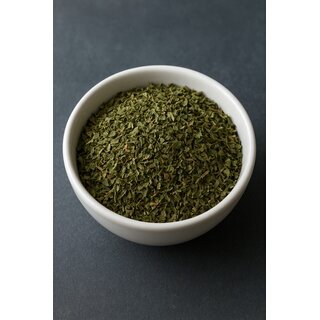 Organic raspberry leaves cut